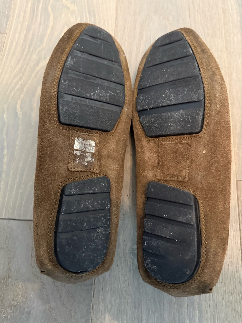 Louis Vuitton Men's Brown Suede Loafers with LV Buckle - Picture 4 of 5